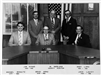 Black and white image of commissioners of the 1970s