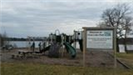 Playground in front of lake
