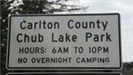 Welcome to Chub Lake Sign