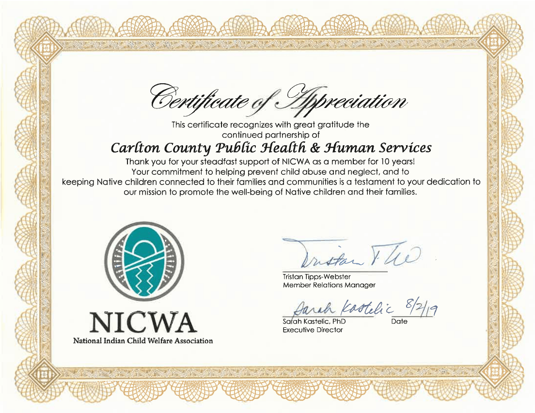 NICWA award 2019